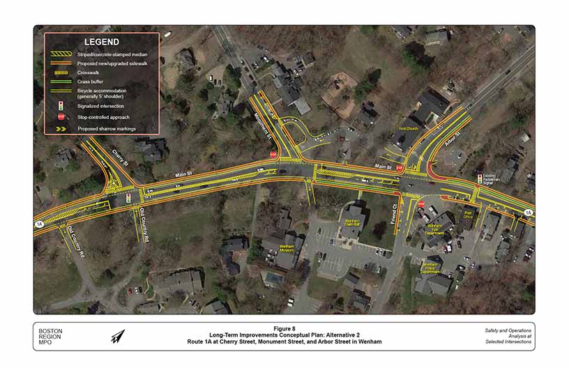Figure 8: Long-Term Improvements Conceptual Plan: Alternative 2
This figure shows a plan view of the proposed modifications that are part of Alternative 2.
