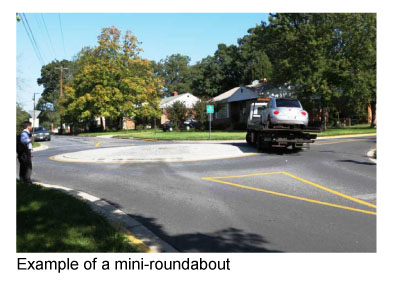 Example of a mini-roundabout