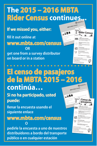 Outreach materials in spanish and english for the online and printed survey.